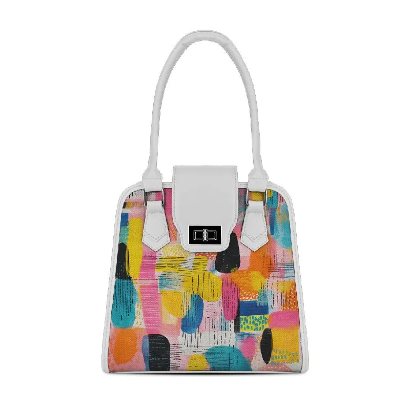Relaxed Style White Metropolitan Charm Bag Candy Brushstrokes Designer-Inspired Bags At Reduced Prices Relaxed Style White Metropolitan Charm Bag Candy Brushstrokes Designer-Inspired Bags At Reduced Prices