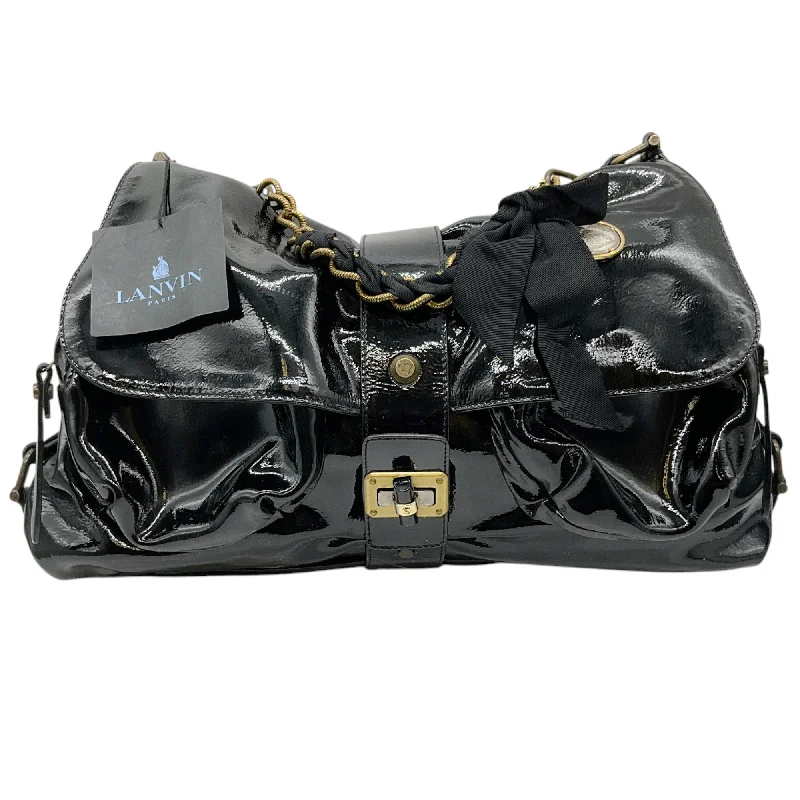 Summer Deals Lanvin Black Patent Leather Sac Pise Shoulder Bag Grab Stylish Bags Before They're Gone Summer Deals Lanvin Black Patent Leather Sac Pise Shoulder Bag Grab Stylish Bags Before They're Gone