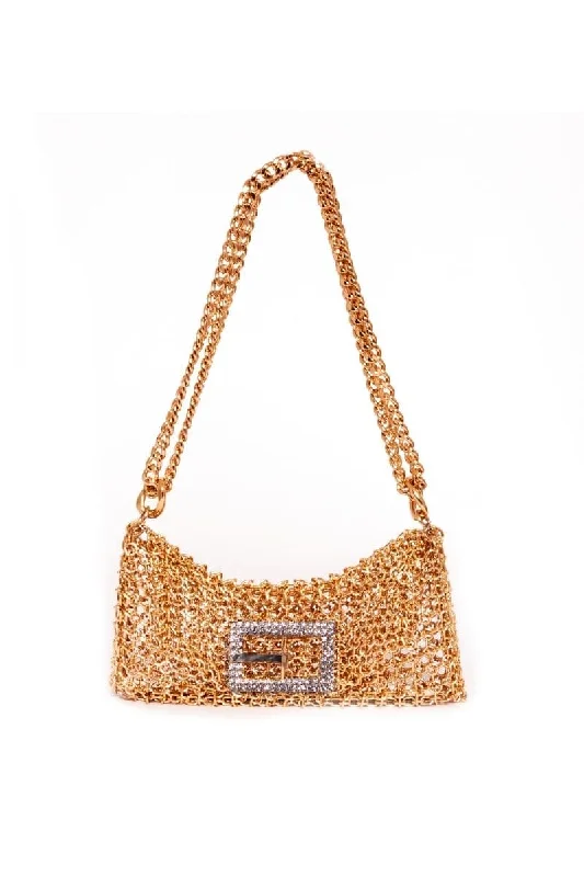 Ends Soon MEDIUM BABY GIRL GOLD CRYSTAL BUCKLE SHOULDER BAG Fashion Bags, Limited Offer Ends Soon MEDIUM BABY GIRL GOLD CRYSTAL BUCKLE SHOULDER BAG Fashion Bags, Limited Offer