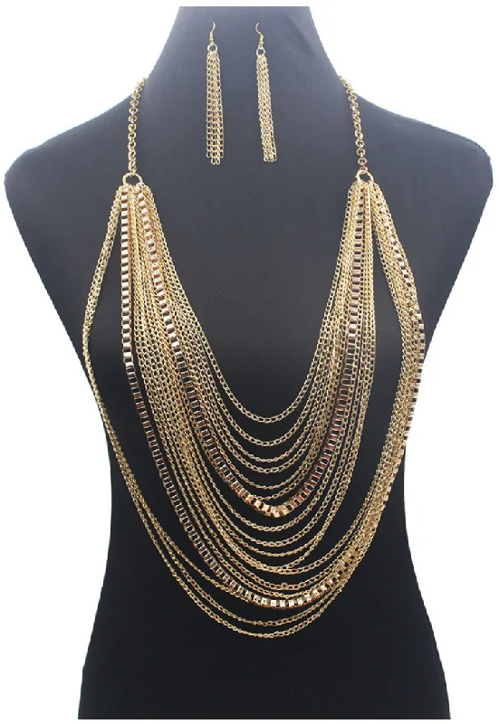 Bags For Free-Spirited And Artistic Styles Multi Tassel Necklace Set - Gold Your Perfect Bag At The Perfect Price Bags For Free-Spirited And Artistic Styles Multi Tassel Necklace Set - Gold Your Perfect Bag At The Perfect Price