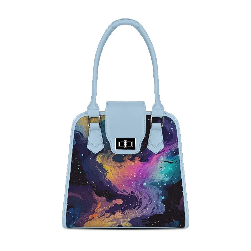 New Year Party Bag For Celebrations Blue Metropolitan Charm Bag Galactic Garden Sleek And Stylish Handbags At Lower Prices