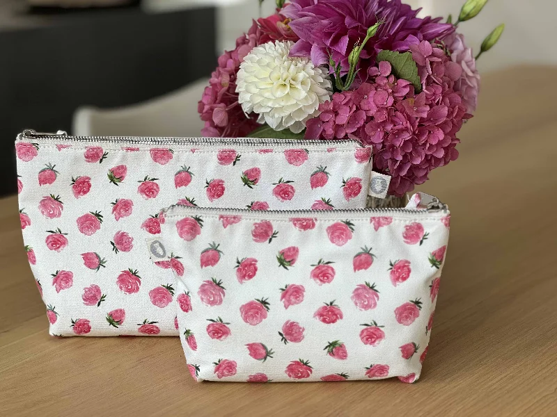 Luxury Bags On Sale White Floral Makeup Bag Set Designer Bags At Low Prices