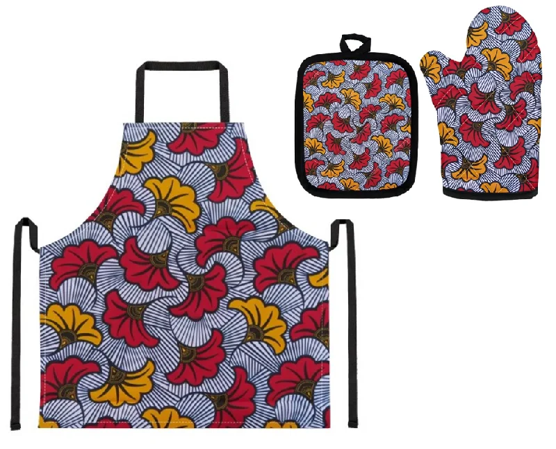 Luxury Bags With Premium Materials And Craftsmanship African Floral Print Apron, Oven Mitt and Pot Holder Set (White, Red and Yellow) Statement Handbags At Unbeatable Discounts Luxury Bags With Premium Materials And Craftsmanship African Floral Print Apron, Oven Mitt and Pot Holder Set (White, Red and Yellow) Statement Handbags At Unbeatable Discounts