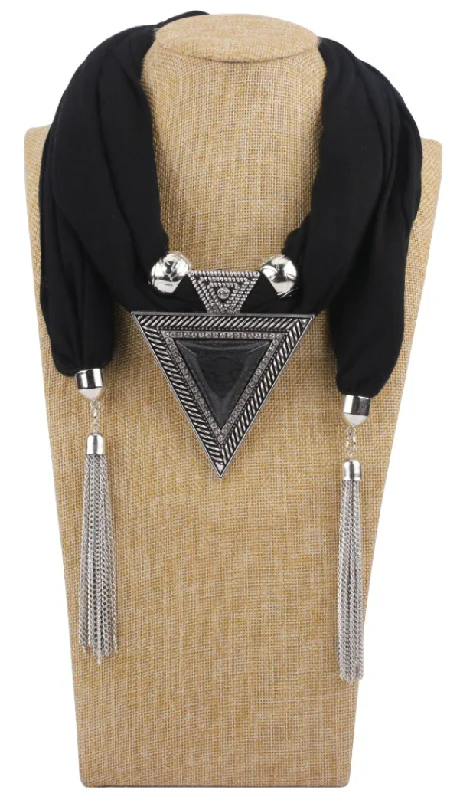 New Season Fashion Preview Scarf and Pendant Necklace - Black Luxury Totes At The Lowest Prices Of The Season New Season Fashion Preview Scarf and Pendant Necklace - Black Luxury Totes At The Lowest Prices Of The Season
