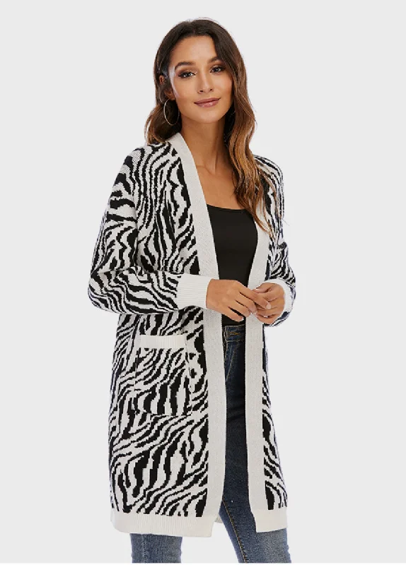 Bold Style Discounts Zebra Print Cardigan Stylish Totes, Special Discounts