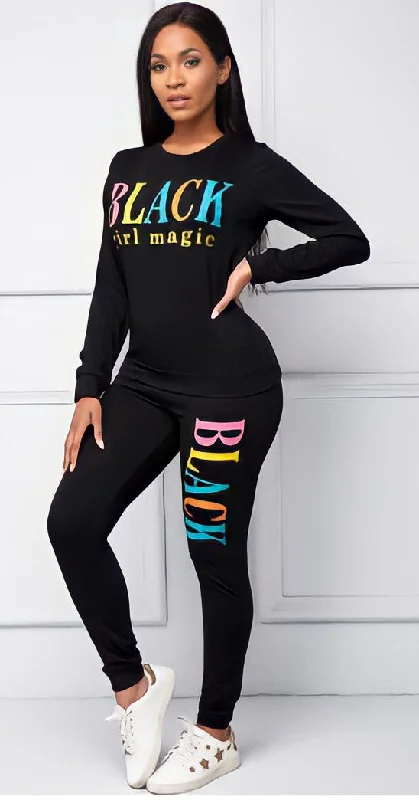 Edgy Bags For Bold And Daring Fashionistas Black Girl Magic Casual Sweatsuit - Black Fashion-Forward Bags At Exclusive Promotional Prices Edgy Bags For Bold And Daring Fashionistas Black Girl Magic Casual Sweatsuit - Black Fashion-Forward Bags At Exclusive Promotional Prices