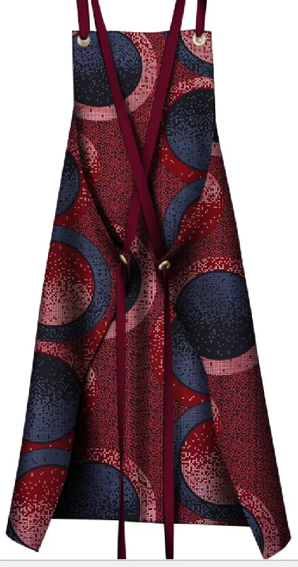 Fashion Forward Afrocentric Print Apron - Burgundy/Blue Fashion-Forward Bags, Now On Sale Fashion Forward Afrocentric Print Apron - Burgundy/Blue Fashion-Forward Bags, Now On Sale