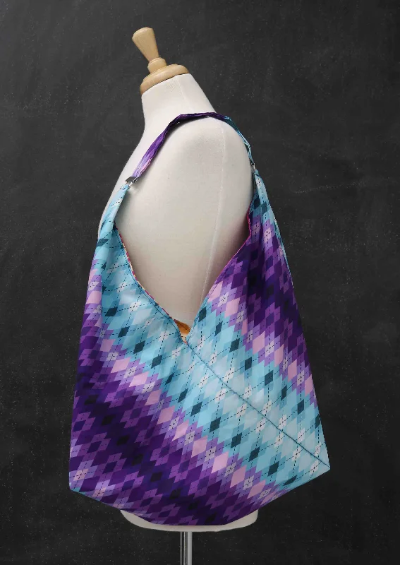 Vintage-Inspired Market Tote Bag in Argyle Dusk The Best Handbag Offers Are Here