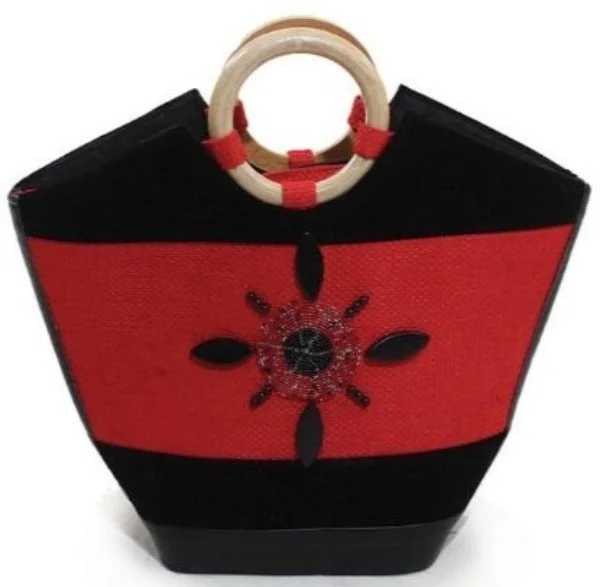 Inspired Bags For High-End Fashion Jute, Leather and Wood Handbag - Red Statement Bags At Unbelievable Discounts – Shop Today Inspired Bags For High-End Fashion Jute, Leather and Wood Handbag - Red Statement Bags At Unbelievable Discounts – Shop Today