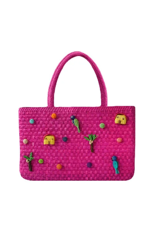 Hurry Before It's Gone CANASTO PINK PAJARITA TOTE BAG Timeless Bags, Flash Sale