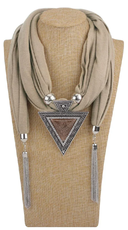 Dive Into Trendy Styles Scarf and Pendant Necklace - Beige Affordable Luxury With Top-Quality Handbags Dive Into Trendy Styles Scarf and Pendant Necklace - Beige Affordable Luxury With Top-Quality Handbags