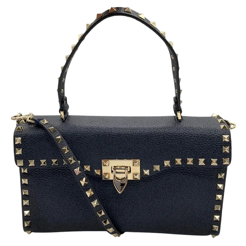Vintage Bags For Retro And Classic Fashion Lovers Valentino Blue Leather Top Handle Rockstud Handbag The Best Handbag Offers Are Here Vintage Bags For Retro And Classic Fashion Lovers Valentino Blue Leather Top Handle Rockstud Handbag The Best Handbag Offers Are Here