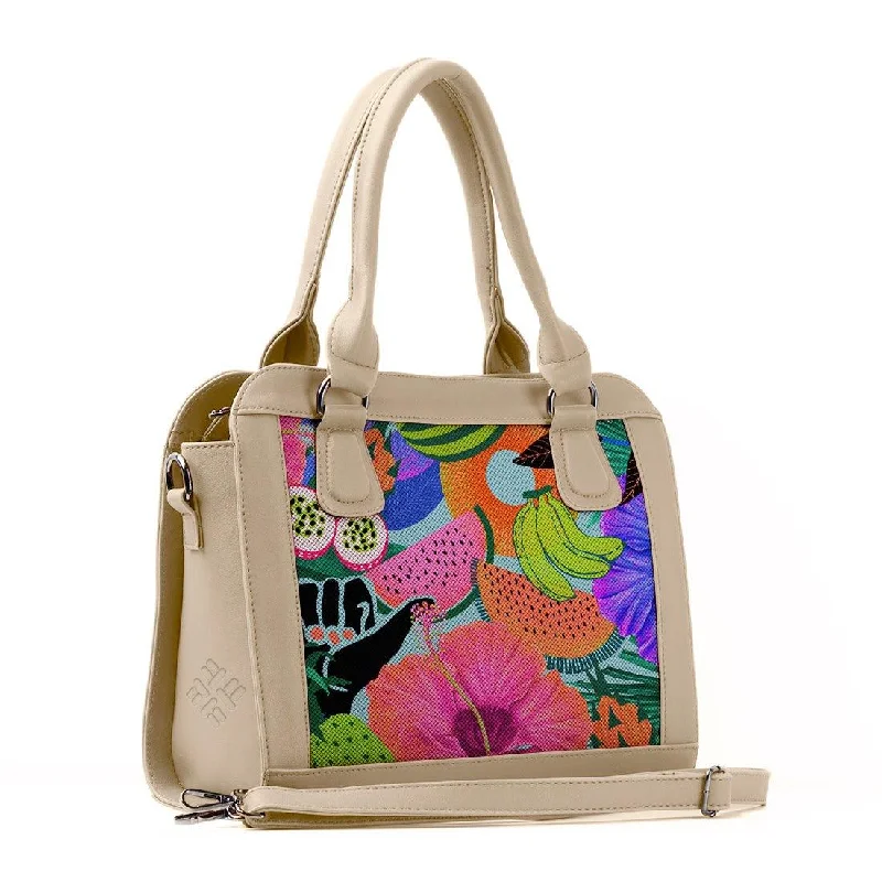 Fashion Forward Beige Travel Hobo Bag Summer Pattern Timeless Bags, Flash Sale