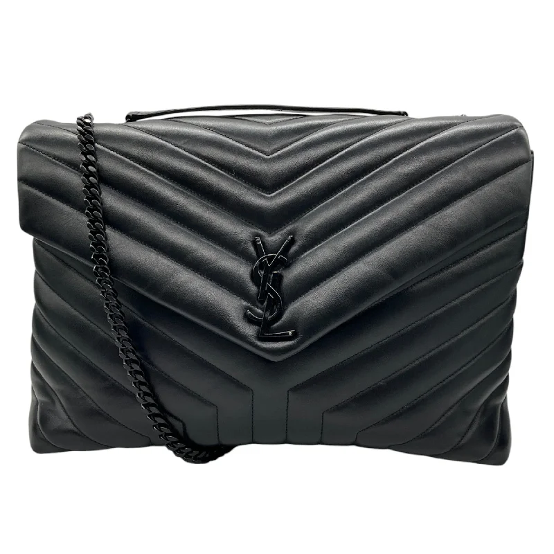Classic Elegance Sales Saint Laurent Black Quilted Matelasse Leather YSL Monogram Large Loulou Chain Shoulder Bag Luxury Totes At The Lowest Prices Of The Season Classic Elegance Sales Saint Laurent Black Quilted Matelasse Leather YSL Monogram Large Loulou Chain Shoulder Bag Luxury Totes At The Lowest Prices Of The Season