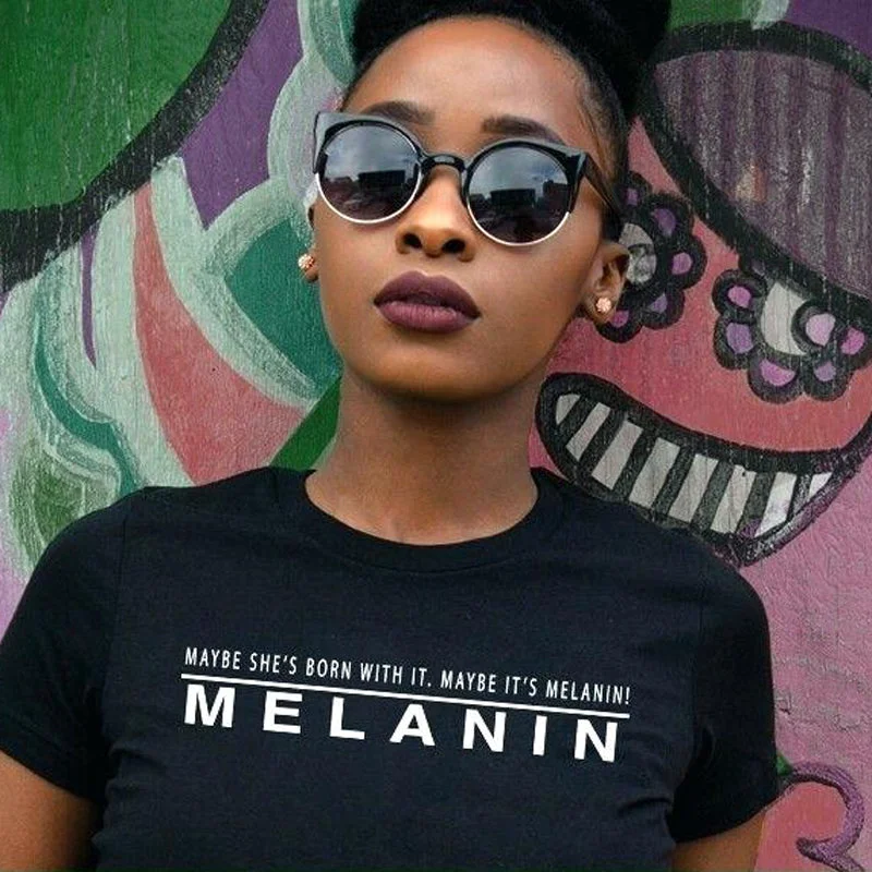 Trend Forward Threads Maybe It's Melanin T-Shirt Premium Bags, Special Prices