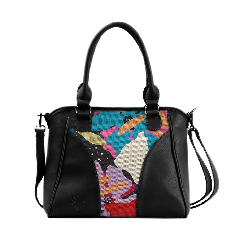 Bold Fashion Sales Black Ladies Handbag Modern Floral The Perfect Bag Sale Is Here