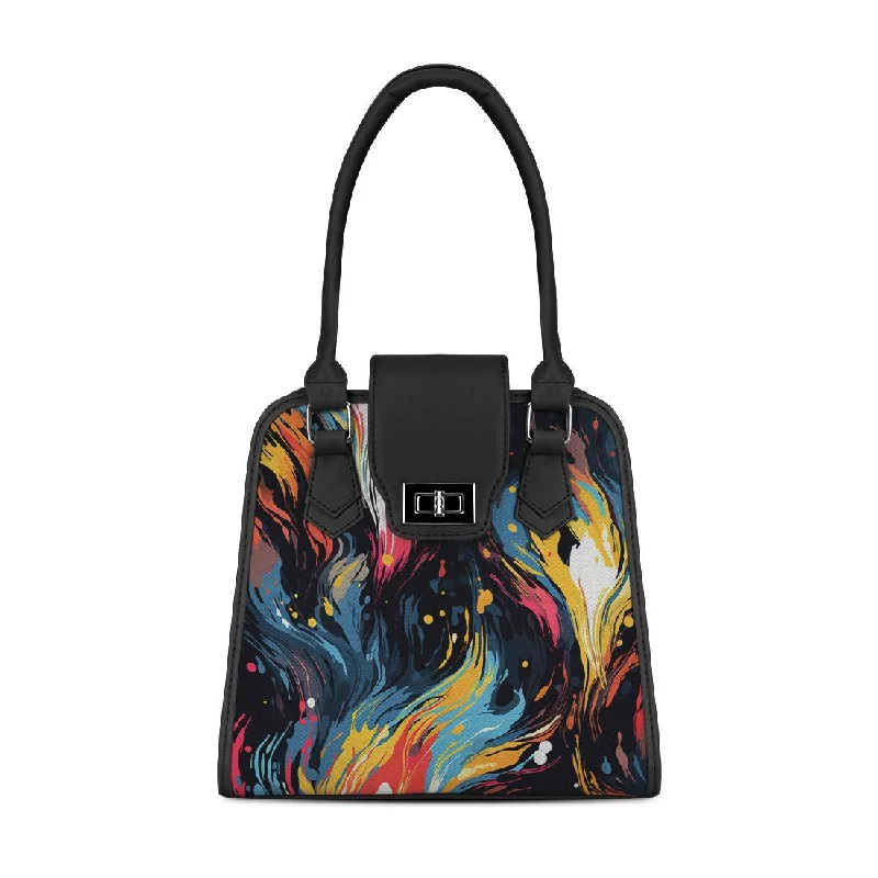 Trendy And Discounted Designer Handbags Black Metropolitan Charm Bag Ethereal Abstract Limited-Time Handbag Sale Trendy And Discounted Designer Handbags Black Metropolitan Charm Bag Ethereal Abstract Limited-Time Handbag Sale