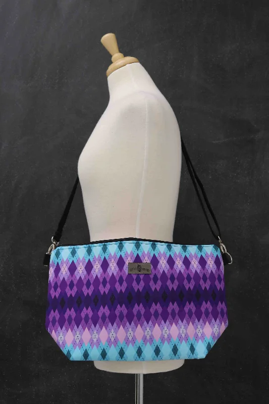 Seasonal Clearance Bags For Summer Large Zip Top Project Bag with Crossbody Strap in Argyle Dusk Trendy Purses At Unbeatable Discounts Seasonal Clearance Bags For Summer Large Zip Top Project Bag with Crossbody Strap in Argyle Dusk Trendy Purses At Unbeatable Discounts