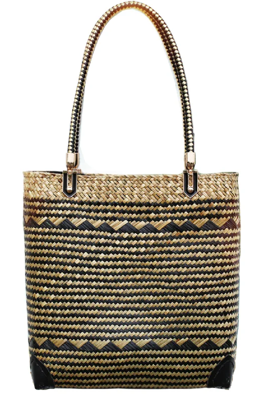 Feminine Luxe Style Sale Woven Grass Handbag (Black-Tan) Elegant Bags, Limited Stock Feminine Luxe Style Sale Woven Grass Handbag (Black-Tan) Elegant Bags, Limited Stock