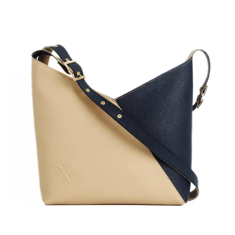 Bags For Sporty And Athletic Styles Bicolor Triangles Bags Beige with DB Designer Bags At Lower Prices