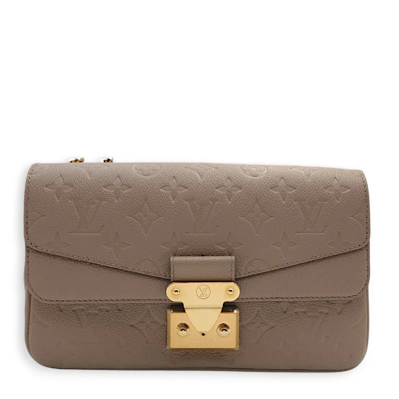 Minimalist Leather Bag For Modern Aesthetics Marceau 24.5x15x6cm Grey Shoulder Bag in Empriente Leather, Gold hardware Stylish Totes With Special Discounts