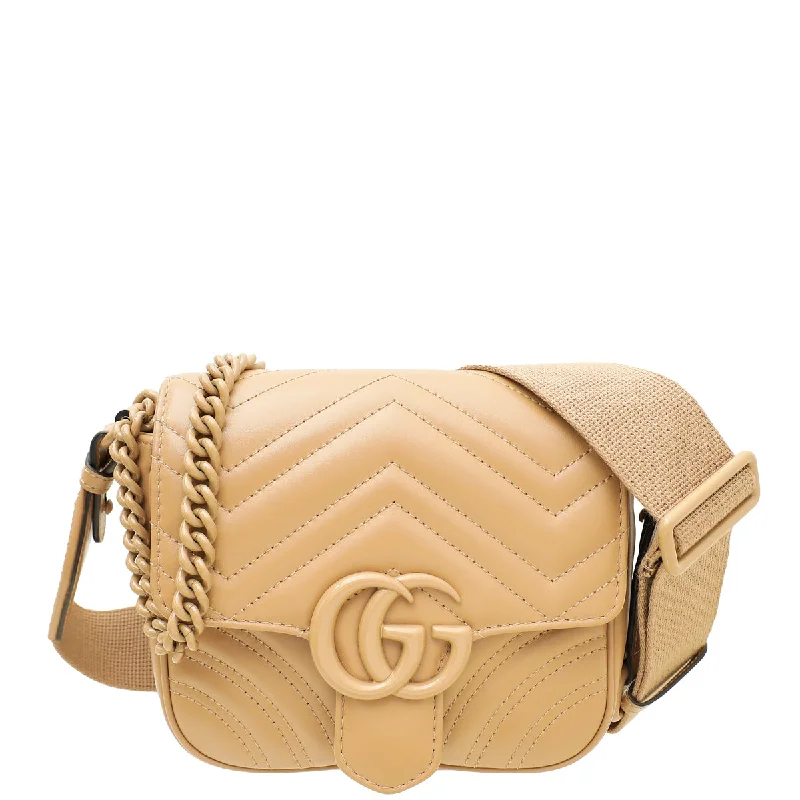 Hot Items Gucci Nude GG Marmont Mini Shoulder Bag Sleek Bags, Perfect Prices