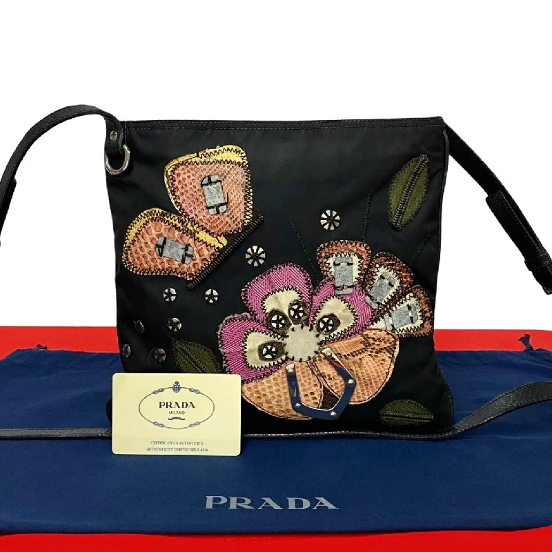 Trendy Bags For Sales Prada Nylon Leather Shoulder Bag Black Trendy Handbags, Limited-Time Sale Trendy Bags For Sales Prada Nylon Leather Shoulder Bag Black Trendy Handbags, Limited-Time Sale