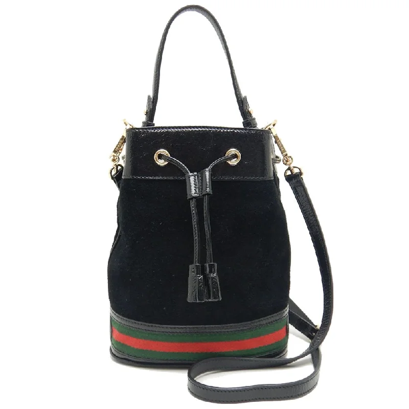 Latest Trends Gucci Small Bucket Bag Suede Patent Leather Handbag Deals You'll Love