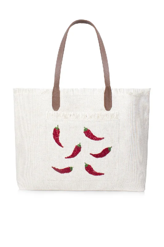 Halloween-Themed CHILLI ON WHITE TRAVEL BAG Designer Bags At Exclusive Clearance Prices