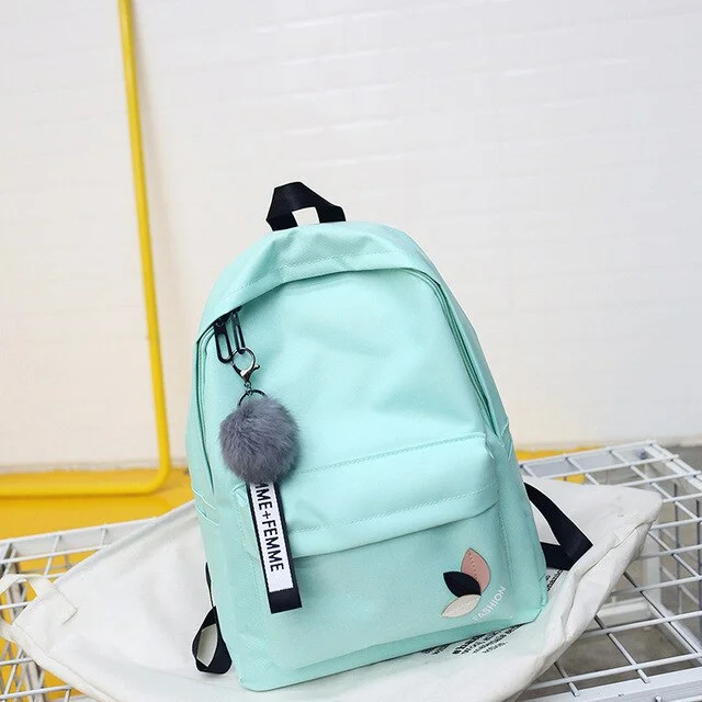 green schoolbag