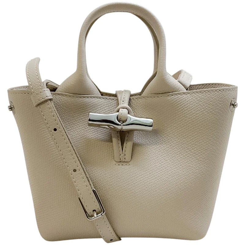 Casual Chic Longchamp Extra Small Ivory Leather Le Roseau Tote Must-Have Bags, Big Discounts Casual Chic Longchamp Extra Small Ivory Leather Le Roseau Tote Must-Have Bags, Big Discounts