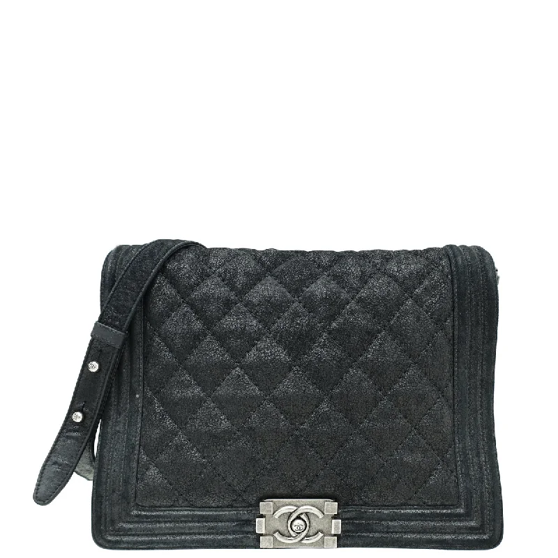 Inspired Bags For Modern Sophistication Chanel Black Goatskin Quilted Medium Gentle Boy Flap Bag Statement Bags With Exclusive Savings Inspired Bags For Modern Sophistication Chanel Black Goatskin Quilted Medium Gentle Boy Flap Bag Statement Bags With Exclusive Savings
