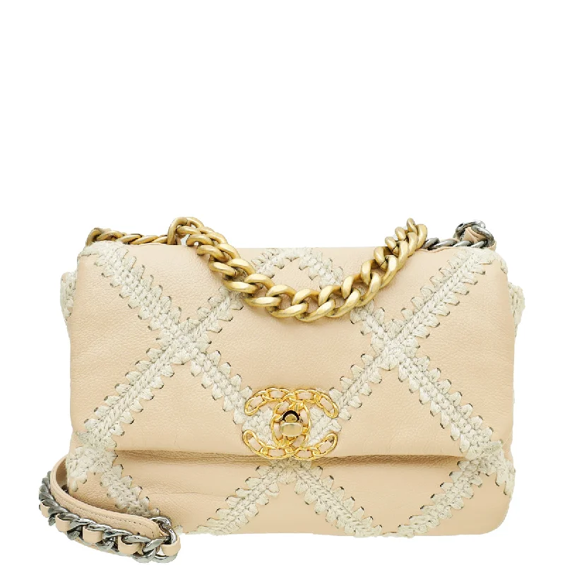 Affordable Bags For Budget Shoppers Chanel Beige CC Crochet Chanel 19 Flap Bag Trendy Handbags At Limited-Time Discounts Affordable Bags For Budget Shoppers Chanel Beige CC Crochet Chanel 19 Flap Bag Trendy Handbags At Limited-Time Discounts
