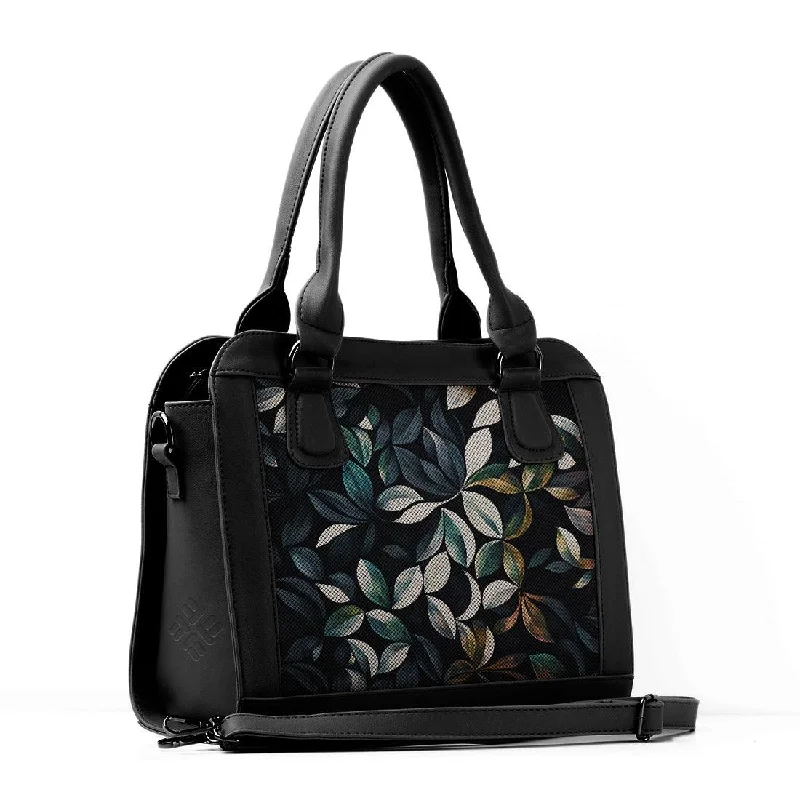 Seasonal Clearance Bags For Summer, Winter, Etc. Black Travel Hobo Bag Leaves Elegant Bags With Limited Stock Available Seasonal Clearance Bags For Summer, Winter, Etc. Black Travel Hobo Bag Leaves Elegant Bags With Limited Stock Available