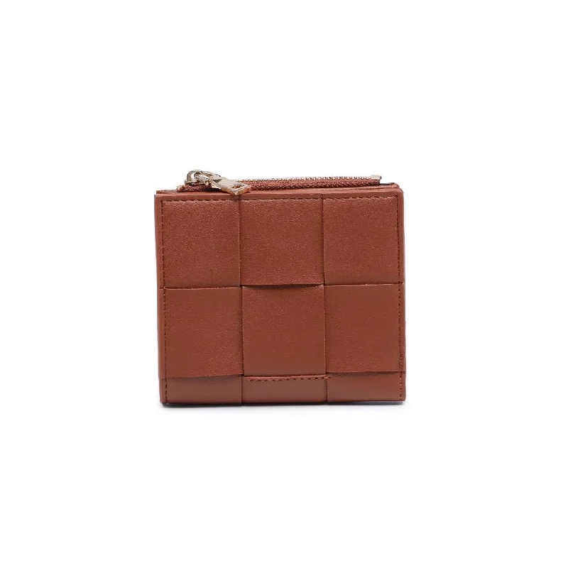 Amelie Woven Card Holder- Chocolate Fashion Bags, Huge Savings