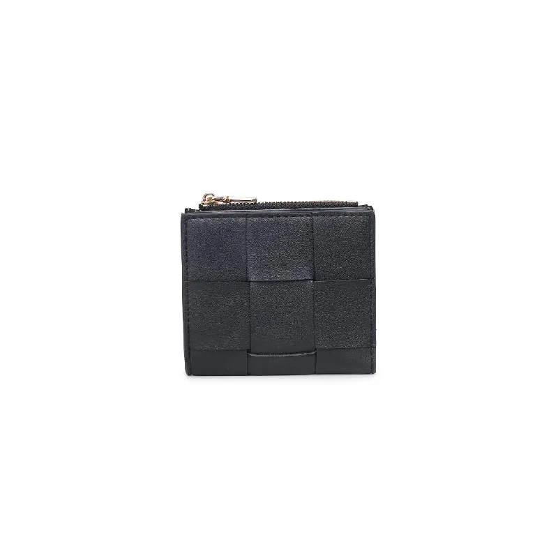 Amelie Woven Card Holder- Black Best Handbag Sale Of The Season