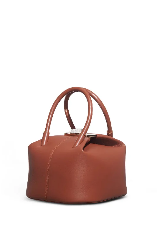 Baez Bag in Cognac Nappa Leather Stylish Bags, Unbeatable Prices