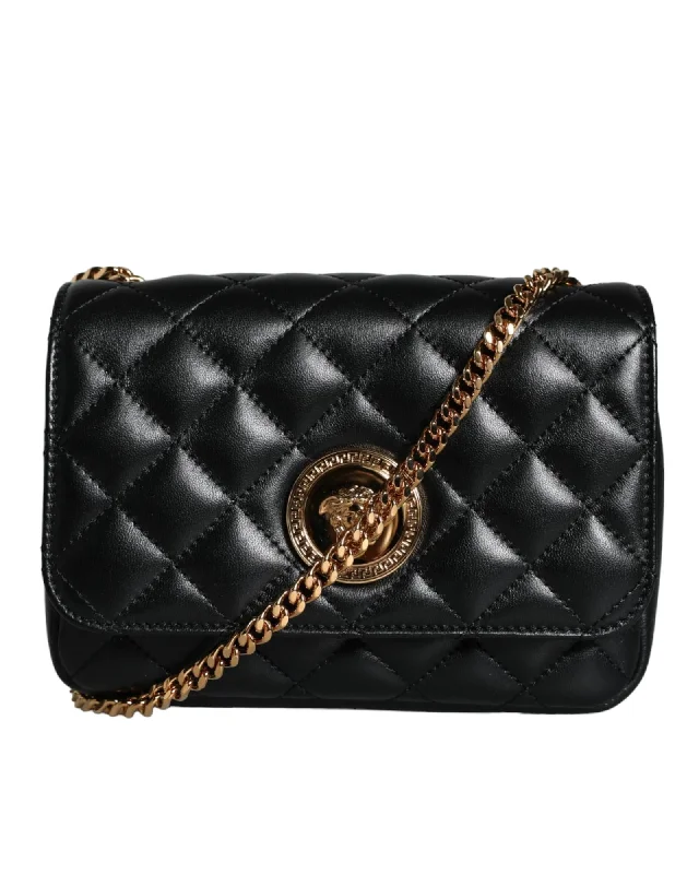 Versace La Medusa Quilted Leather Chain Bag - Black Best-Selling Bags Now At Exclusive Promotional Prices Versace La Medusa Quilted Leather Chain Bag - Black Best-Selling Bags Now At Exclusive Promotional Prices