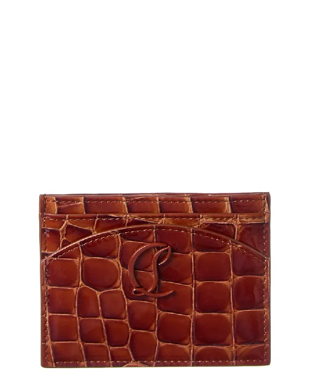 Christian Louboutin Loubi54 Alligator-Embossed Leather Card Holder Best Deals On Premium Handbags Christian Louboutin Loubi54 Alligator-Embossed Leather Card Holder Best Deals On Premium Handbags