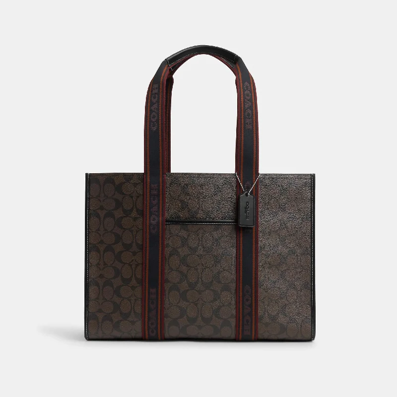 Coach Outlet Large Smith Tote In Signature Canvas Limited-Time Handbag Sale