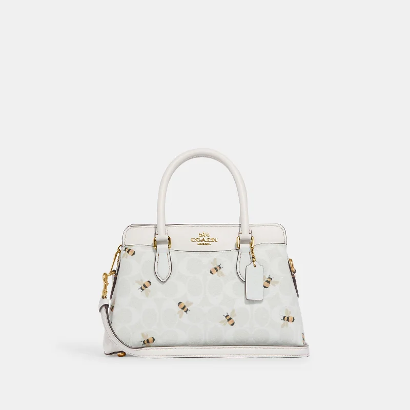 Coach Outlet Mini Darcie Carryall In Signature Canvas With Bee Print Trendy And Classic Bags Now At Unbeatable Discounts Coach Outlet Mini Darcie Carryall In Signature Canvas With Bee Print Trendy And Classic Bags Now At Unbeatable Discounts