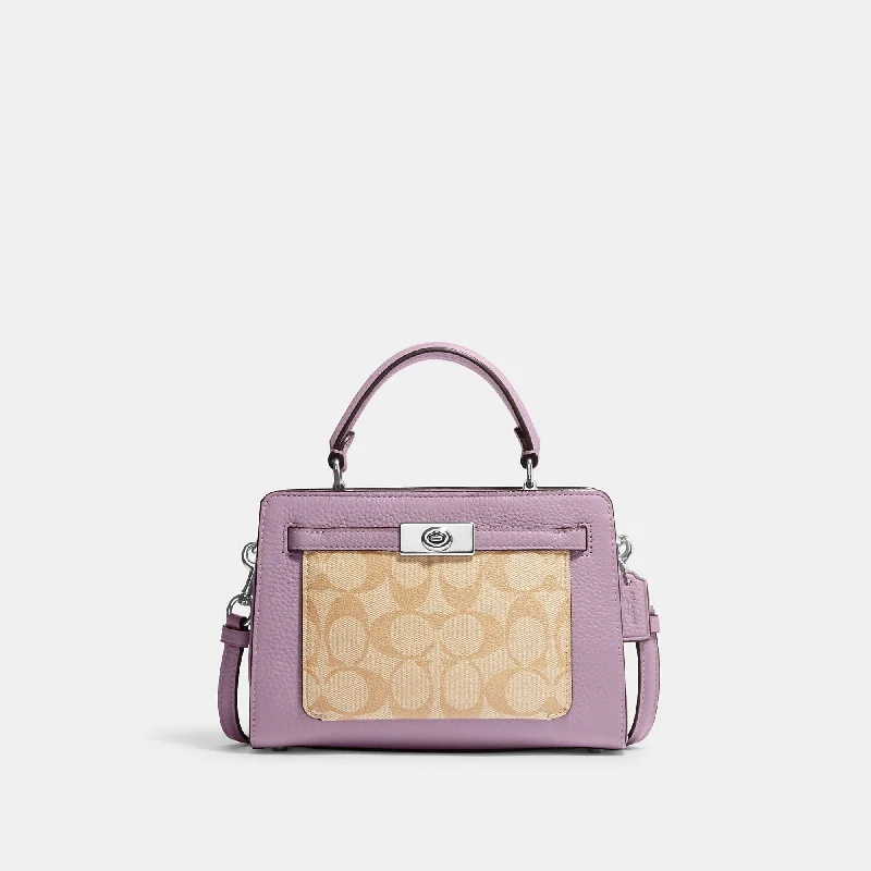 Coach Outlet Mini Lane Top Handle In Signature Canvas Fashion-Forward Bags, Now On Sale