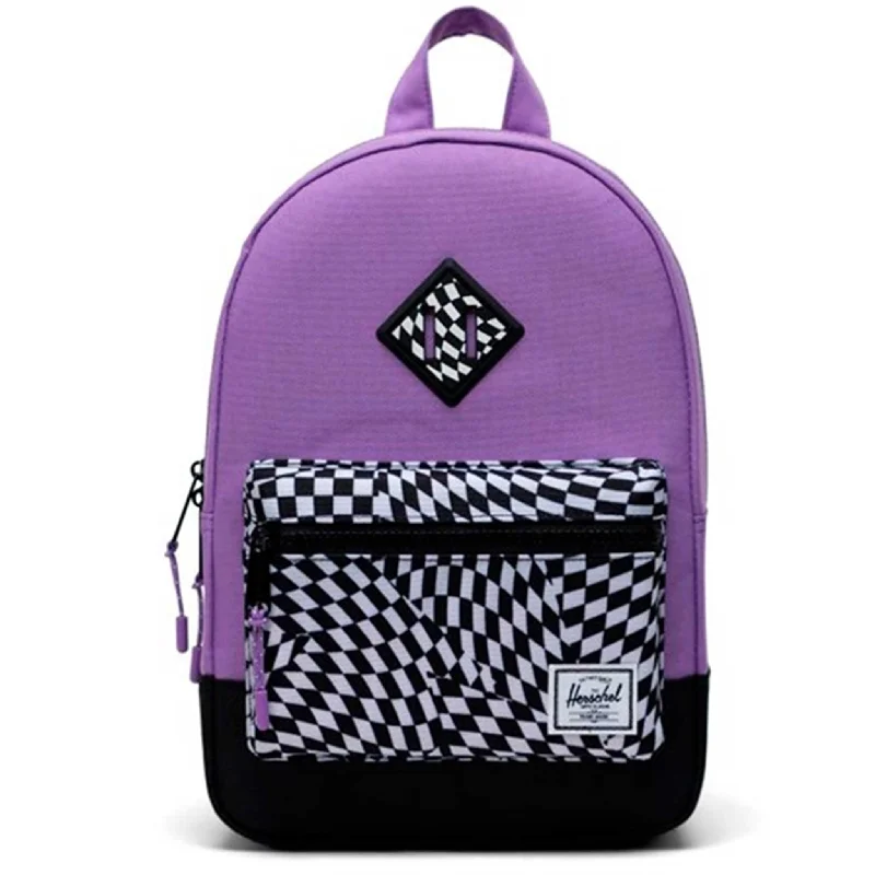 Herschel Heritage Kids Backpack Warp Check/Amethyst Orchid Modern Handbags With Stylish Discounts