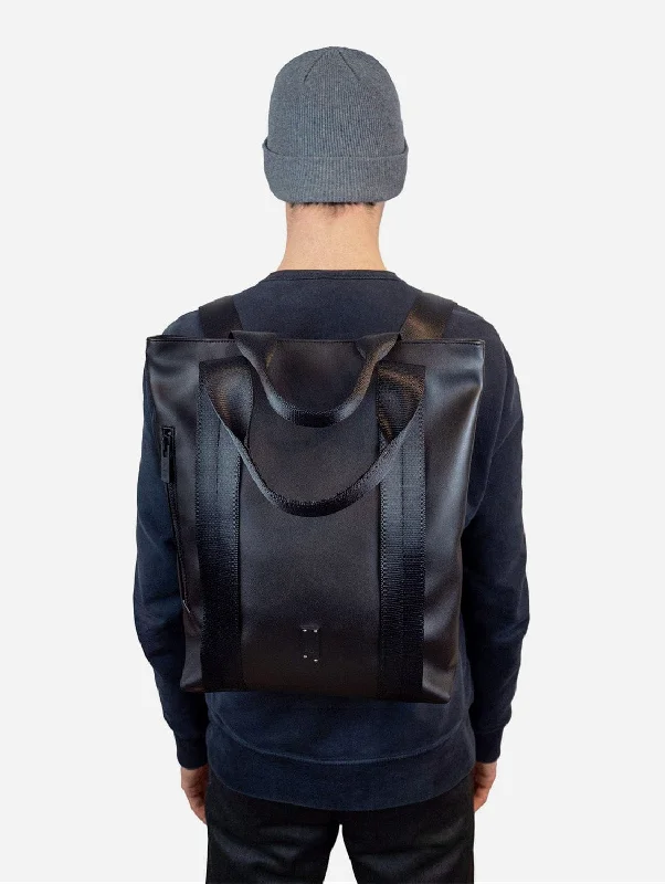 Kits Vegan Cactus Leather Convertable Tote Backpack | Black Elegant Bags, Limited Stock Kits Vegan Cactus Leather Convertable Tote Backpack | Black Elegant Bags, Limited Stock