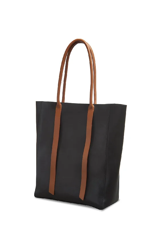 Marianne Tote Bag in Black & Cognac Leather Everyday Bags At Wallet-Friendly Prices