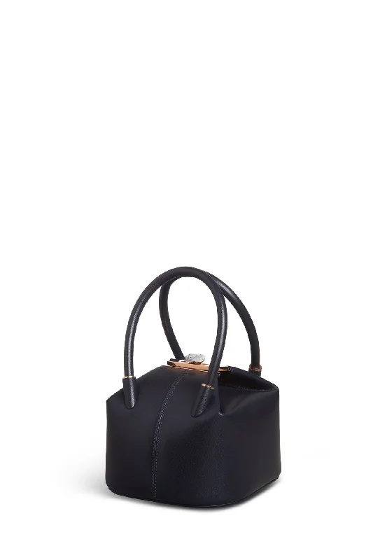 Mini Baez Bag in Navy Nappa Leather Chic Bags, Shop Now & Save