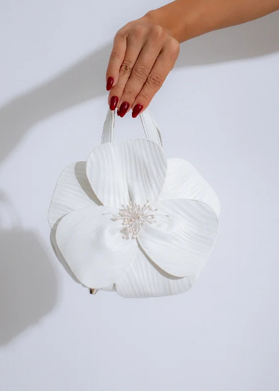 Petal Perfection Handbag White Unmissable Deals On Trendy Handbags