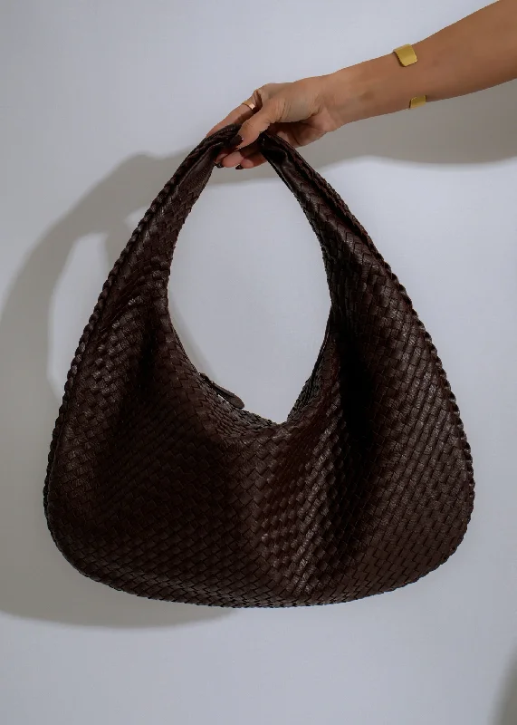 Serenade Woven Hobo Handbag Brown Don't Miss Out – Handbag Discounts