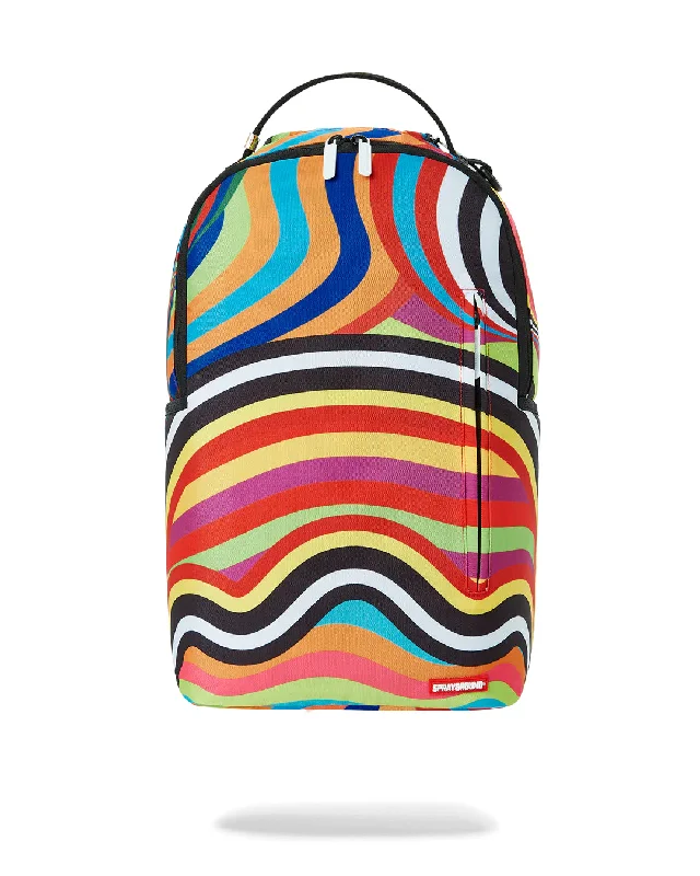 Sprayground Backpack GROOVY WAVES BACKPACK Orange Timeless Handbags, Flash Sale