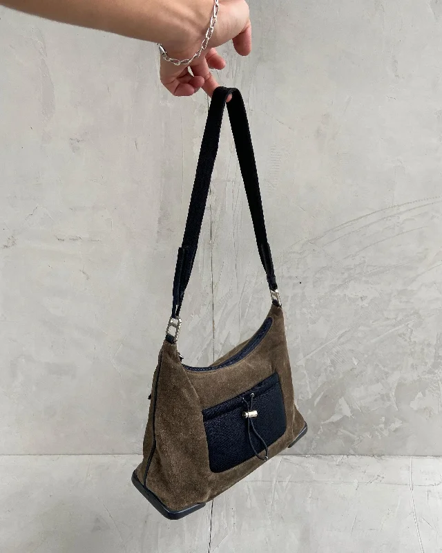PRADA FW1999 SUEDE POUCH SHOULDER BAG Stylish Totes With Special Discounts